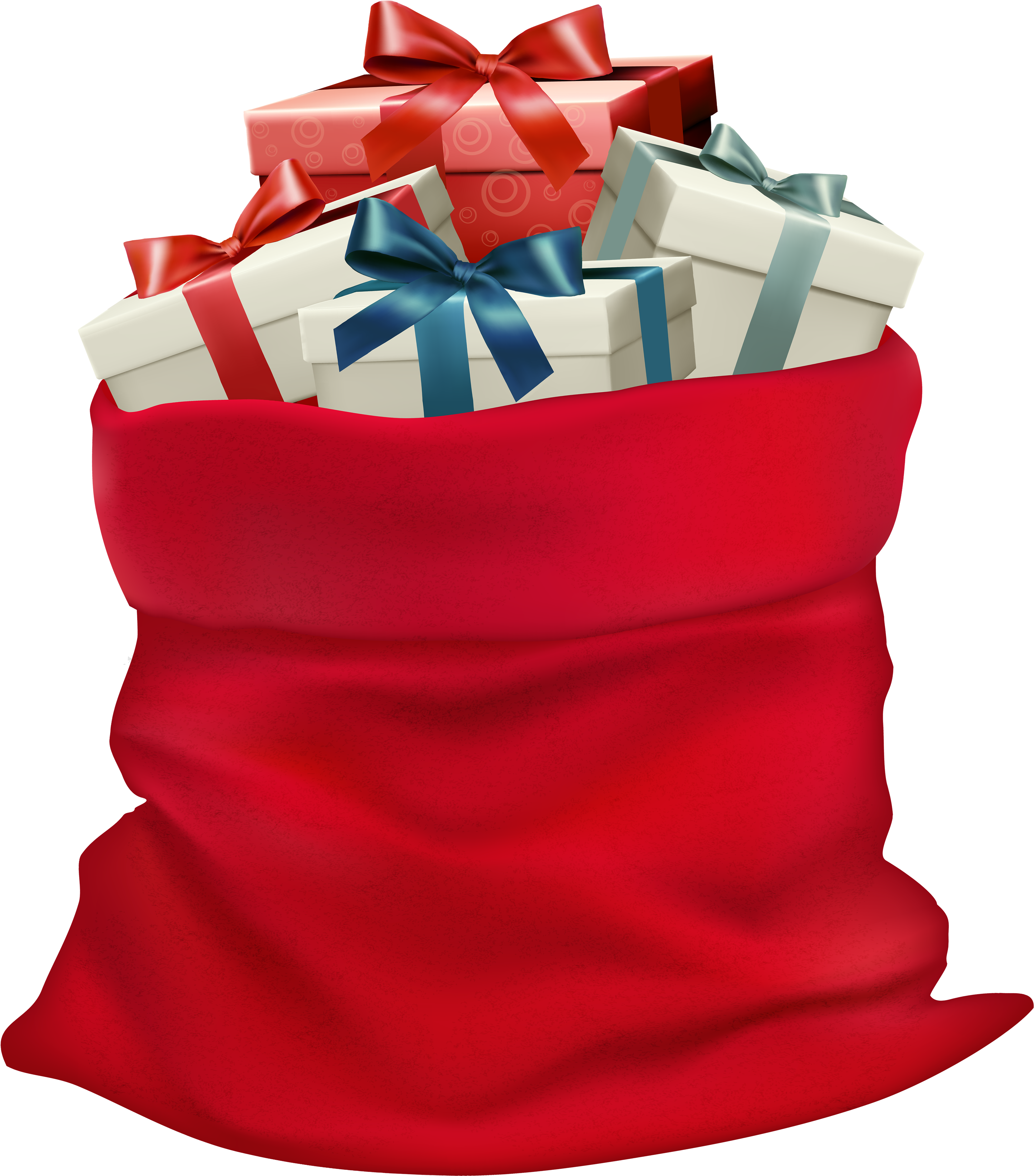 Christmas Sack With Gifts Png Clip Art Image Transparent Png (3497x4000), Png Download