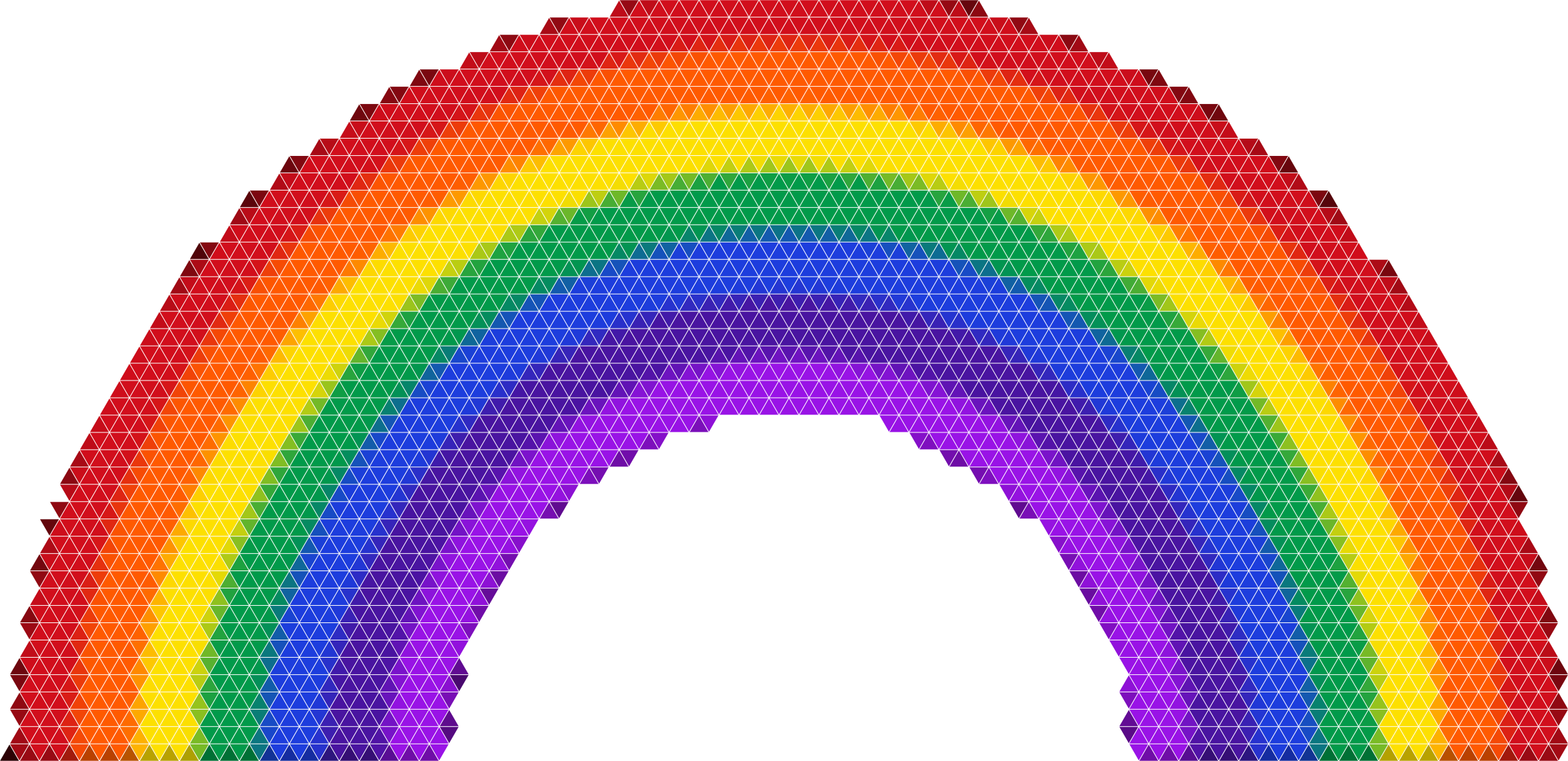 This Free Icons Png Design Of Rainbow Triangles Clipart (2352x1142), Png Download