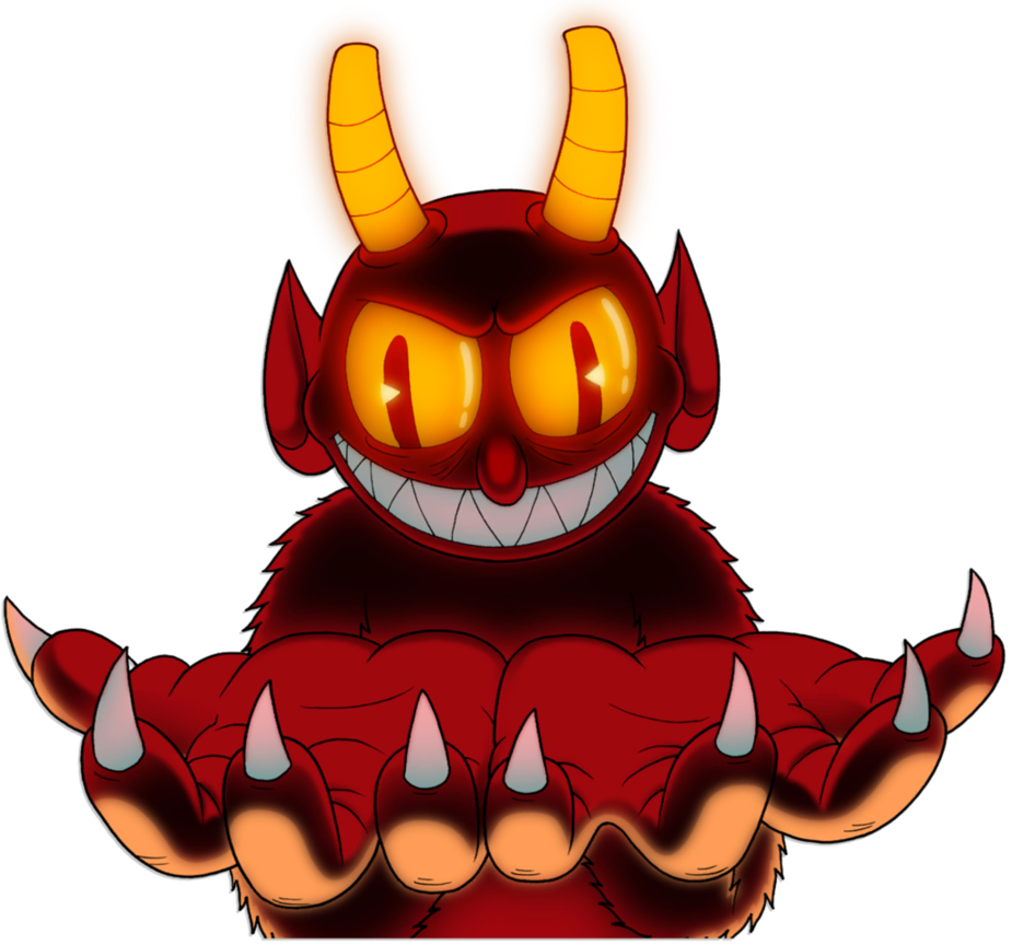 Satan Clipart Baby Devil - Cuphead The Devil Png Transparent Png (925x864), Png Download