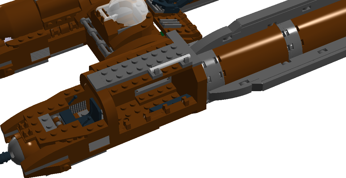 Here You See The Cockpit And The Port Astromech Bay - Spaceplane Clipart (1120x576), Png Download