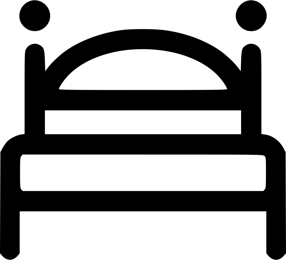 Png File Svg - Bedrooms Icons Round Black Png Clipart (980x890), Png Download