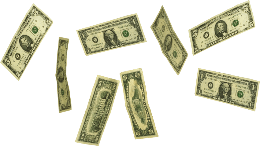 Download Falling Money Png Images Background - Raining Money Gif Png Clipart (850x478), Png Download