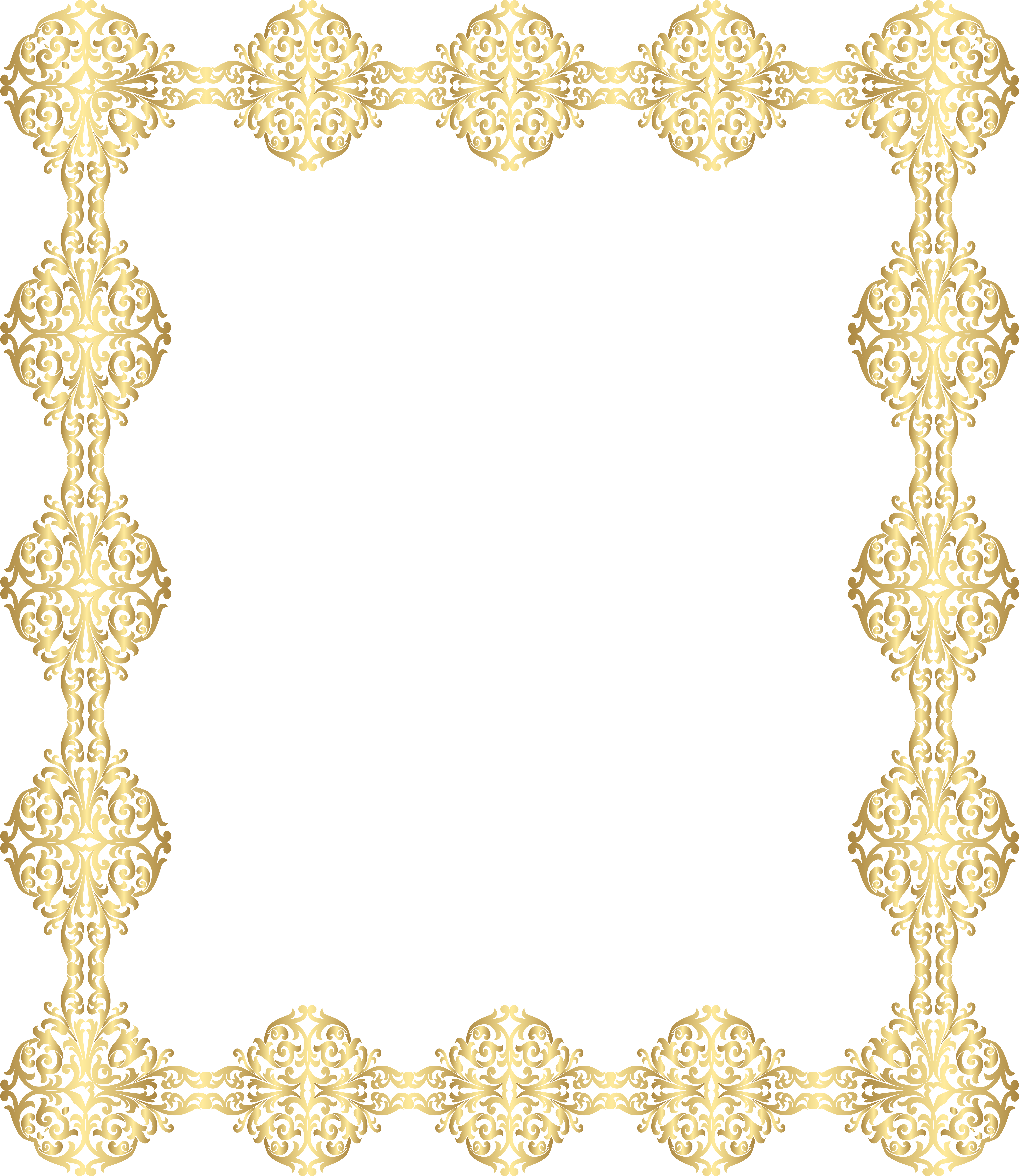 Gold Border Transparent Gallery Yopriceville Golden Clipart (6933x8000), Png Download