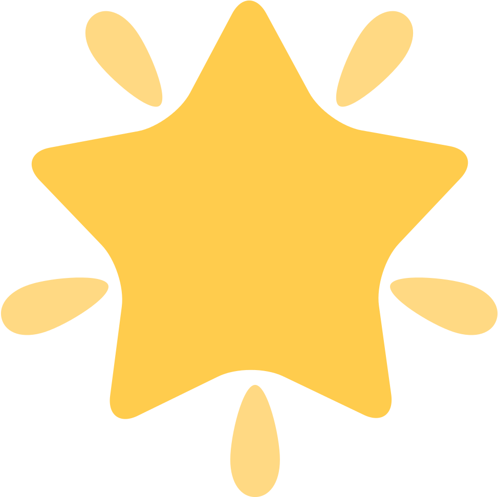 Star Transparent Emoji Clipart (1024x1024), Png Download