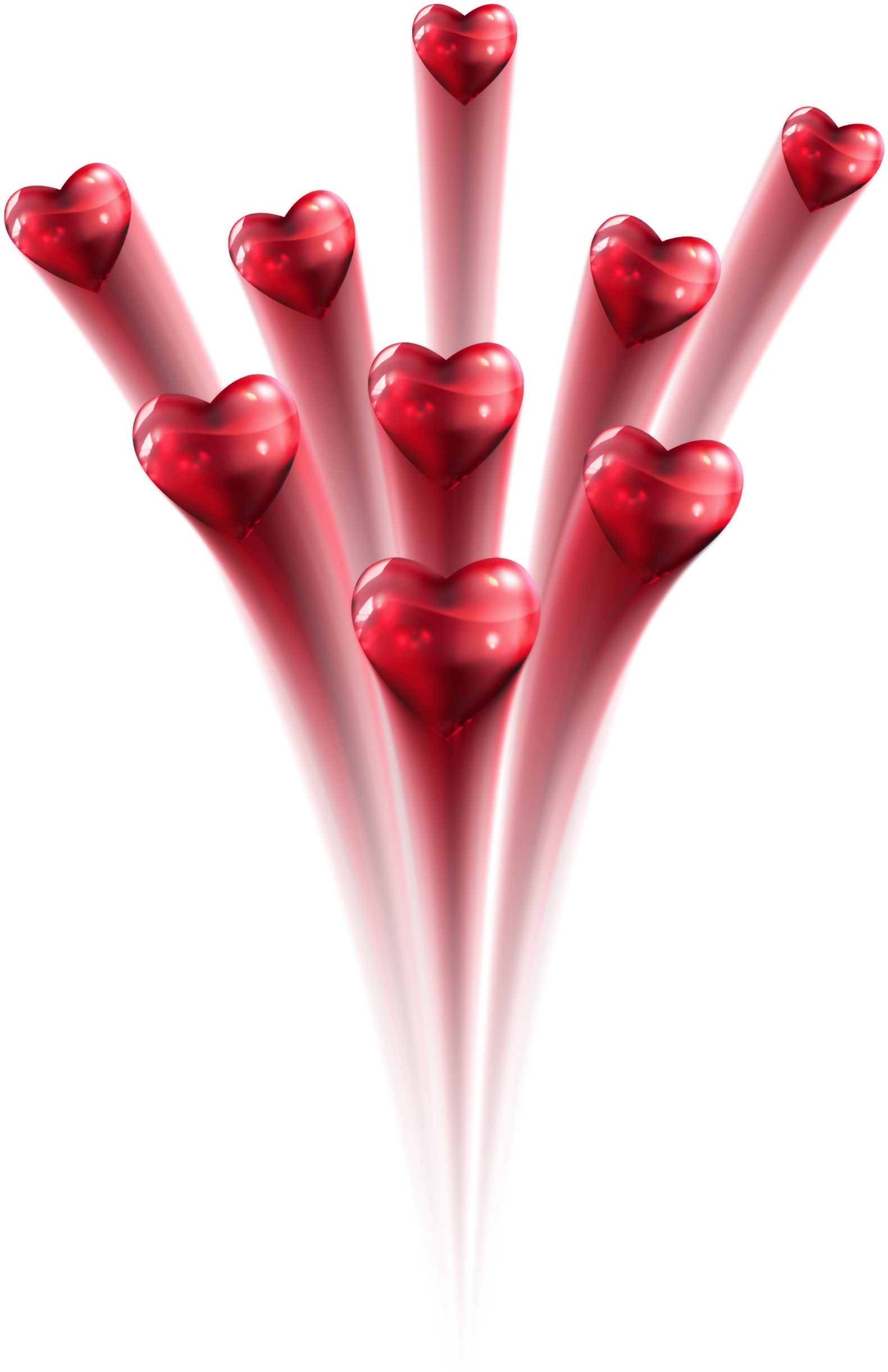 Red Hearts Fireworks Png Clipart Picture - Heart Fireworks Png Transparent Png (1590x2446), Png Download