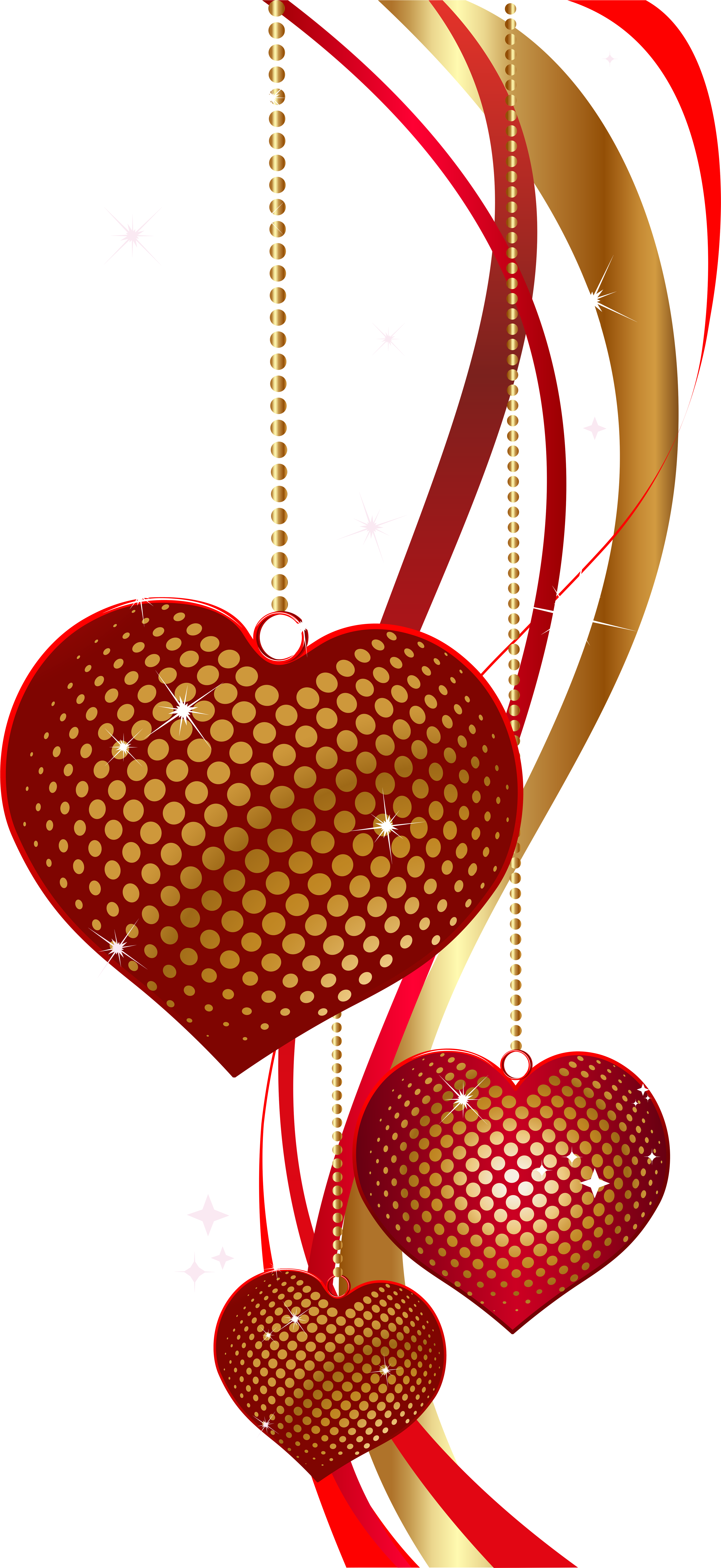 Download Png - Clipart Transparent Background Valentine Red Heart (3682x8001), Png Download