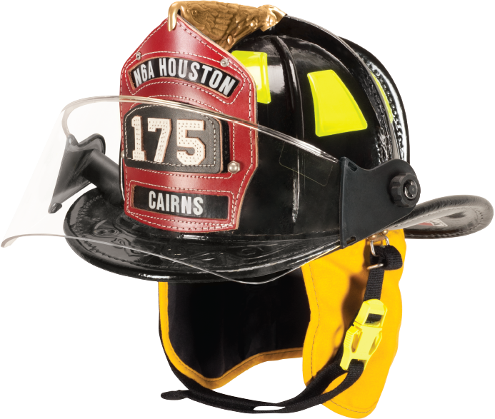 Cairns N6a Houston Leather Fire Helmet - Leather Sam Houston Fire Helmet Clipart (693x587), Png Download