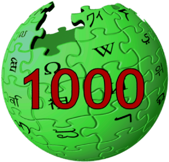 Viquibola 1000 - Wikipedia Clipart (600x600), Png Download