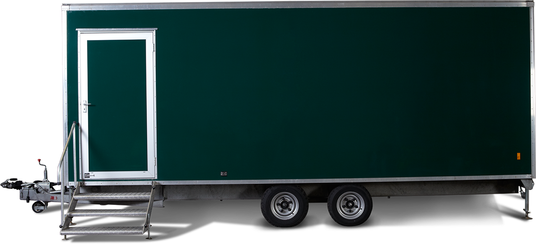 18 Bay Urinal For Hire - Trailer Truck Clipart (1097x500), Png Download