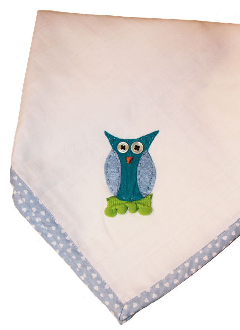 Embroided Diaper - Baby Owl - Thumbnail - Patchwork Clipart (475x654), Png Download