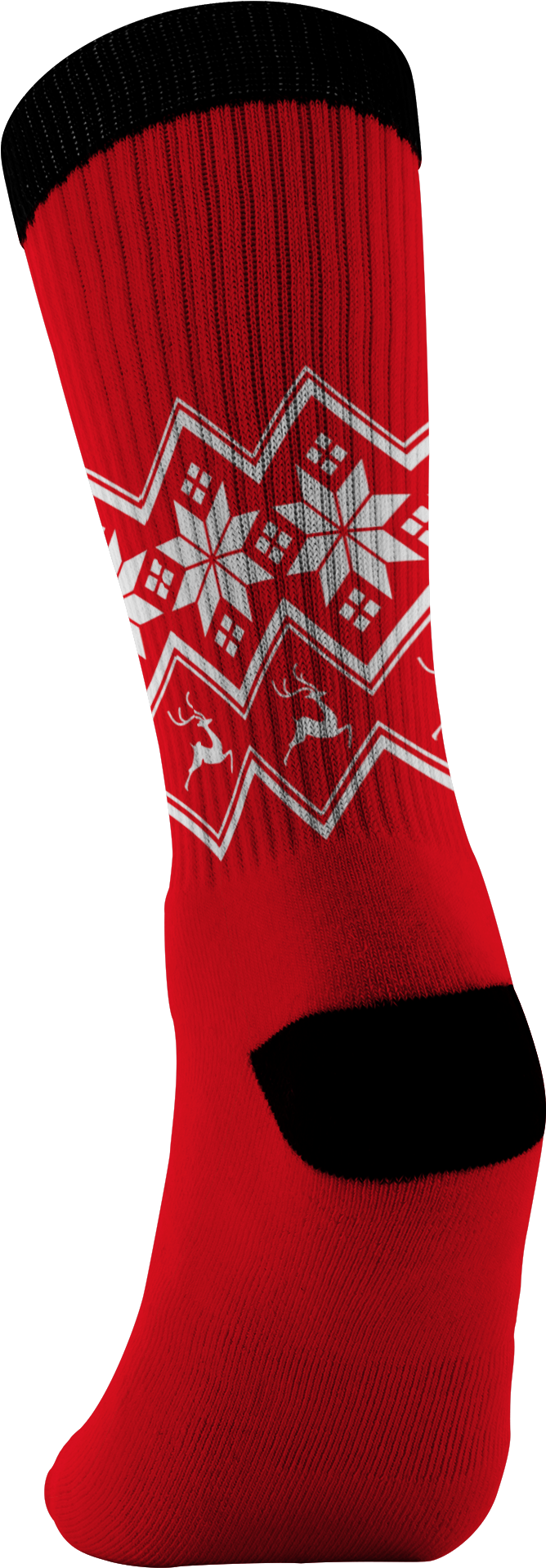 Red Christmas Socks Clipart (668x1917), Png Download