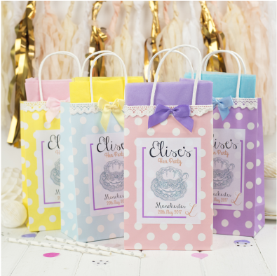 Vintage Hen Party Bags Clipart (872x393), Png Download