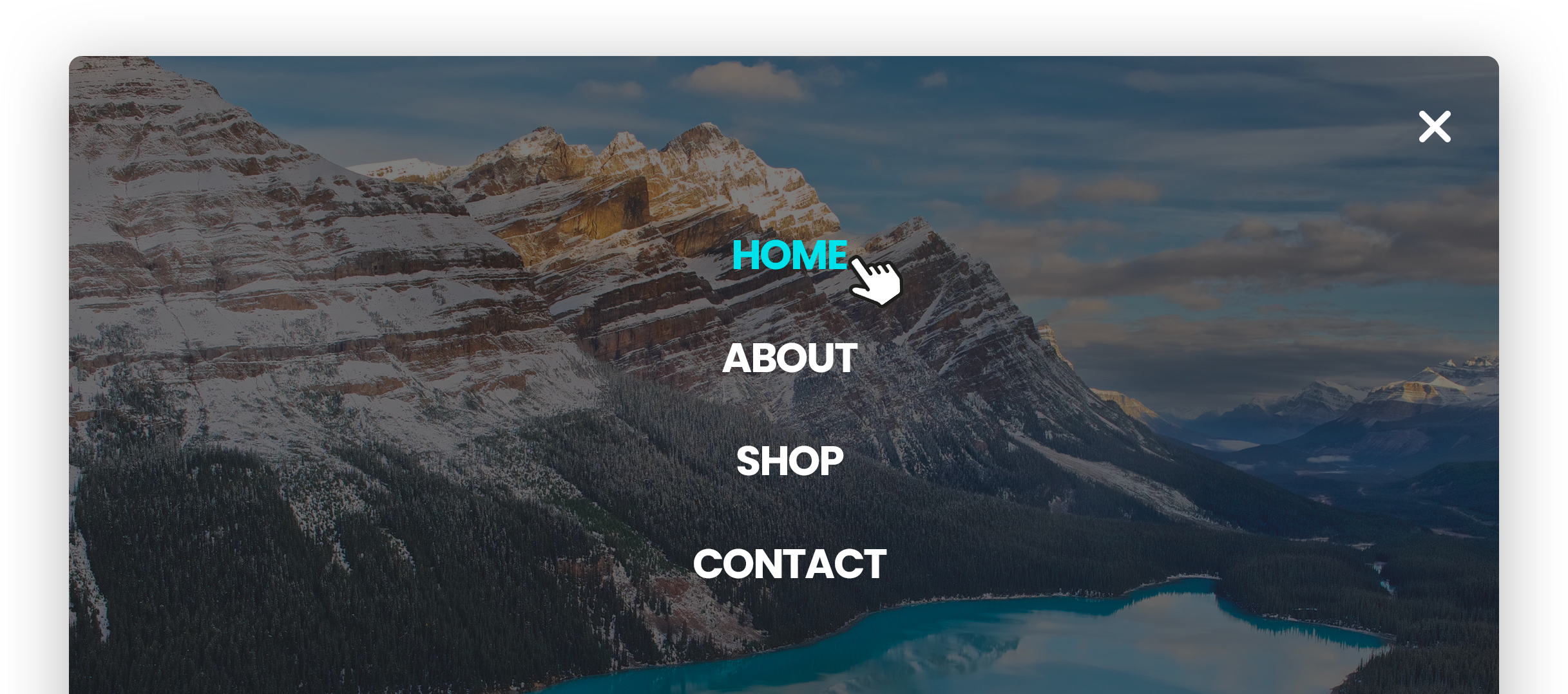 Mobile Menu Search - Peyto Lake Clipart (2434x1078), Png Download