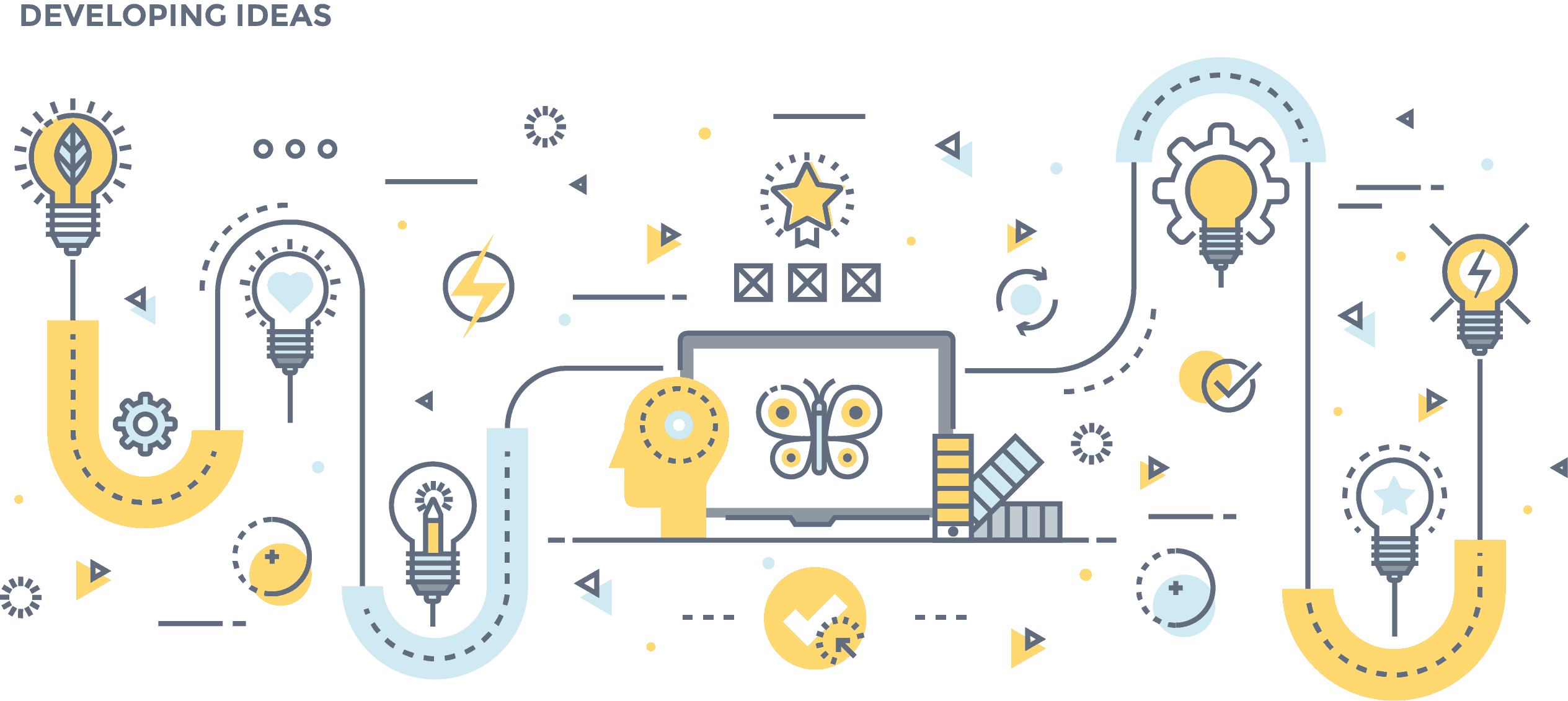 Affordable Solutions - Ideas Header Clipart (2529x1131), Png Download