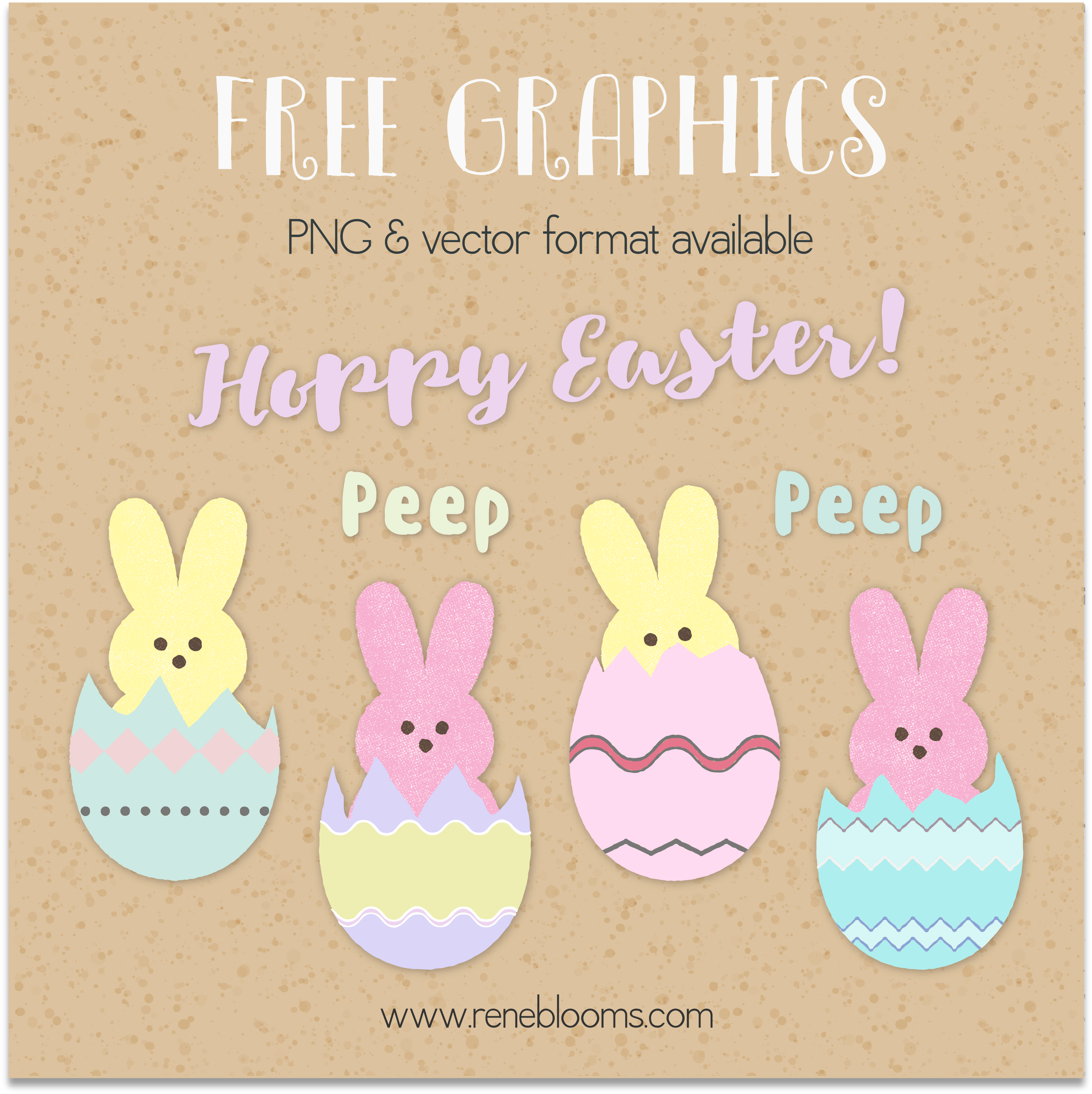 Easter Peeps Free Graphics Vector - Domestic Rabbit Clipart (3384x3389), Png Download