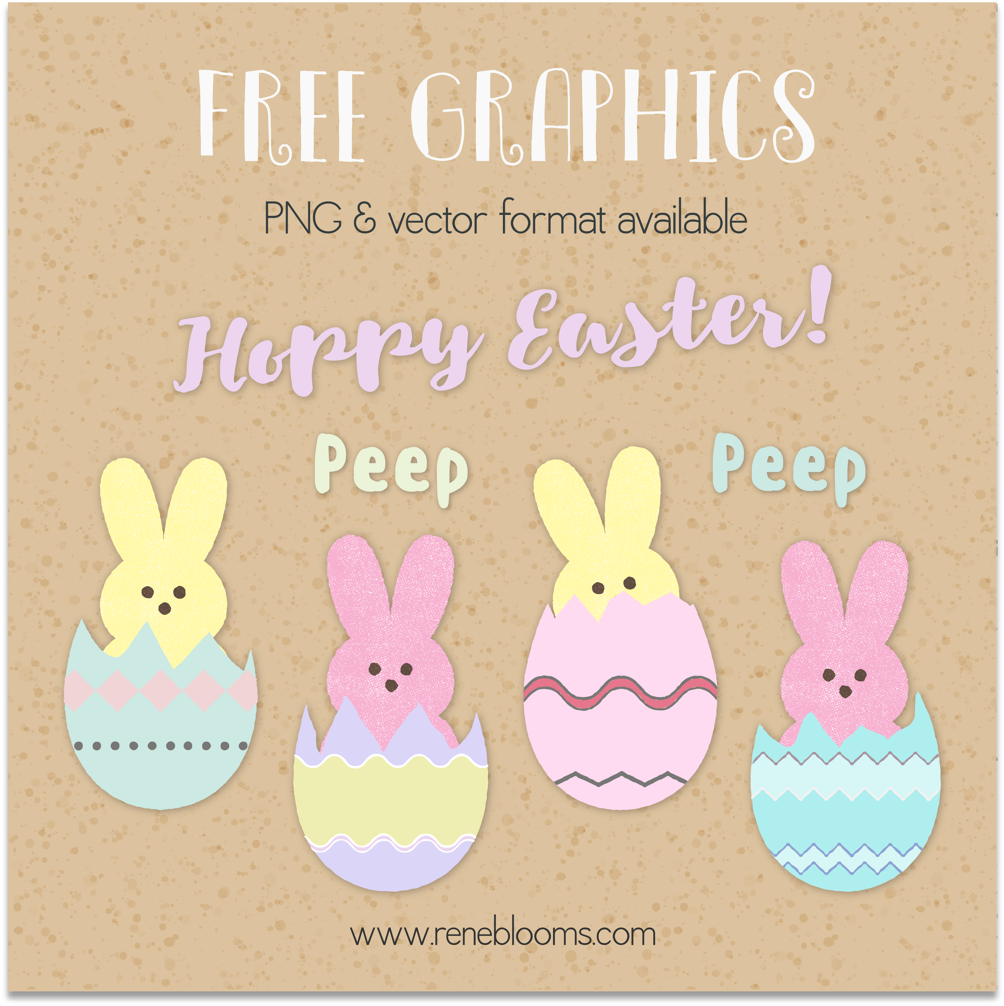 Easter Peeps Free Graphics Vector - Domestic Rabbit Clipart - Large