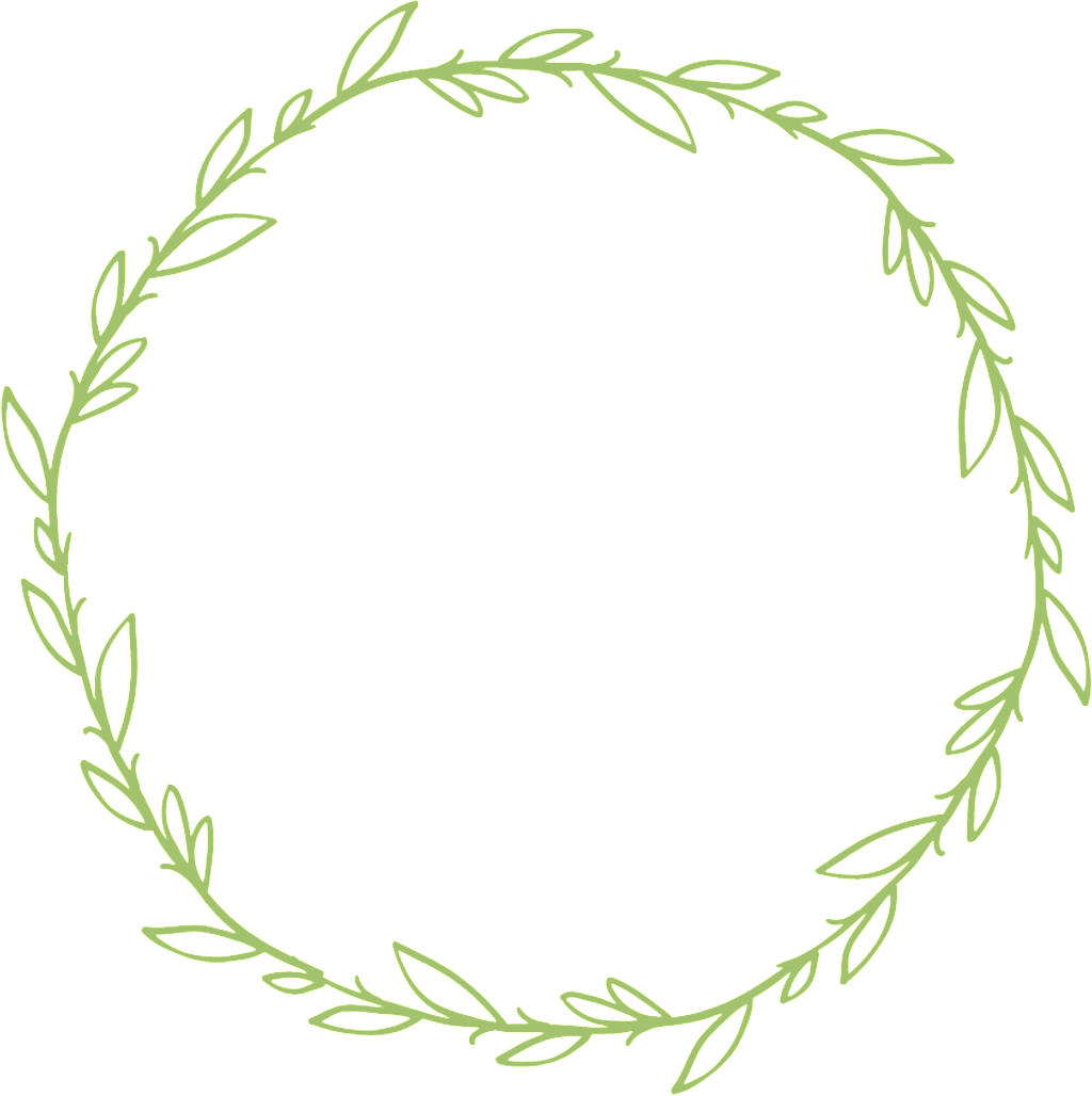 Minimalistic Green Hand - Hand Drawn Wreath Png Clipart (1024x1028), Png Download