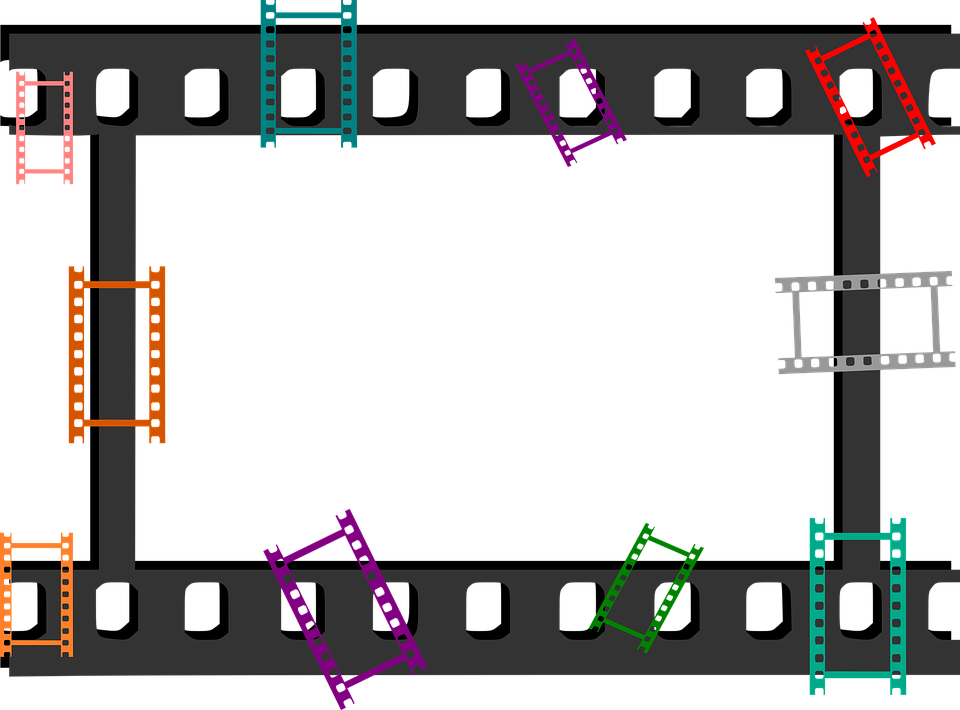 Frame Colors Decorative Movie Cinema Empty Frame Pelicula De Cine Dibujo Clipart Large Size Png Image Pikpng