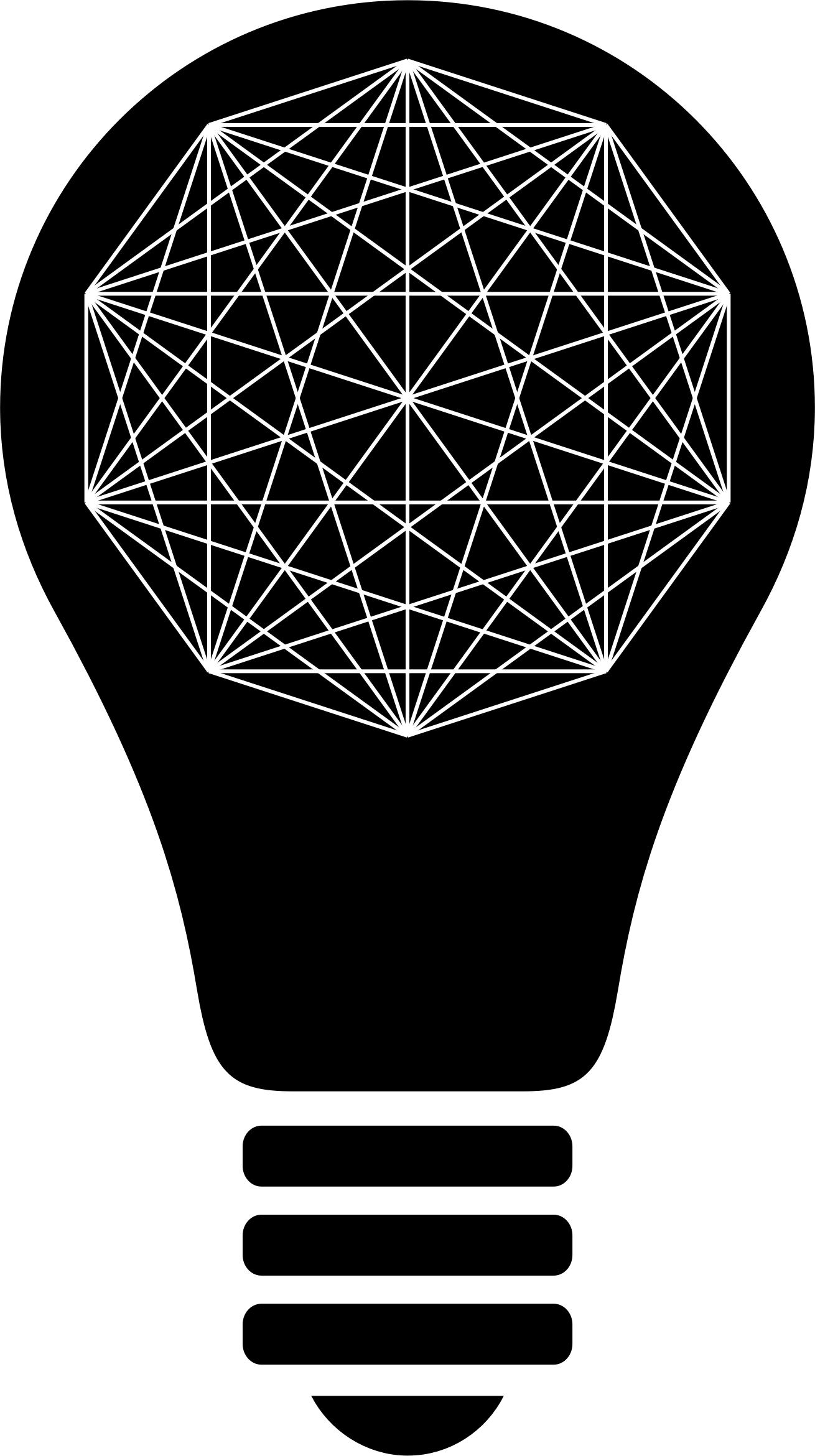 This Free Icons Png Design Of Abstract Light Bulb Silhouette - Golden Decagon Clipart (1310x2341), Png Download