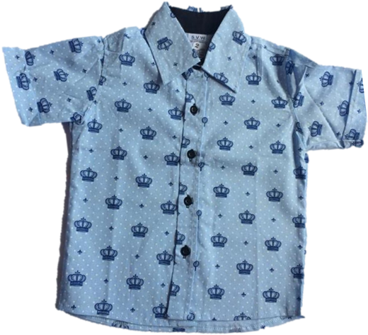 Camisa Social Curta Azul Clara - Blouse Clipart (611x766), Png Download