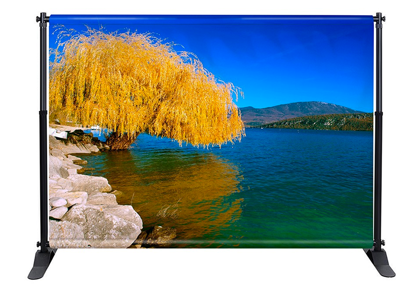 9'x8′ Step & Repeat Backdrop With Full Color Banner - Yellow And Blue Scenery Clipart (1000x1000), Png Download