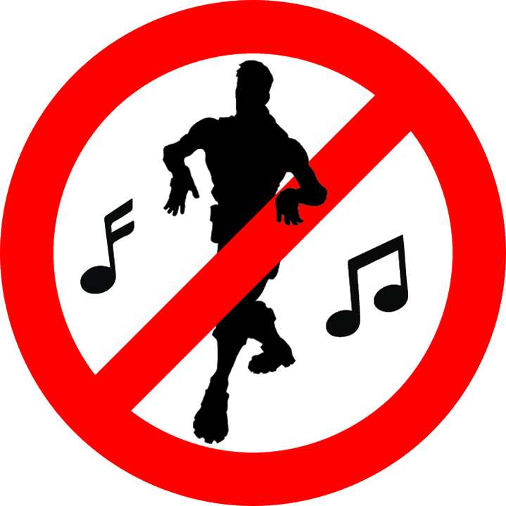 No Circle Transparent - Fortnite No Dancing Sign Clipart (719x719), Png Download