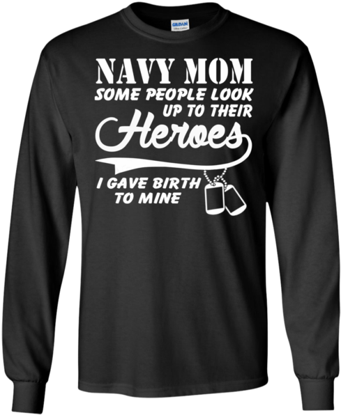 Navy Mom Some People Look Up To Their Heroes Ls Ultra - Rock Paper Scissor Shirt Clipart (600x600), Png Download