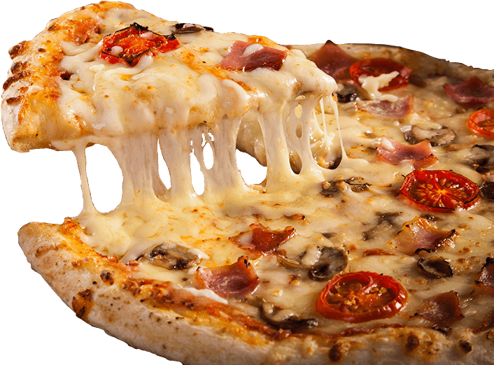 Pizza - Mozzarella Pizza Png Clipart (717x521), Png Download