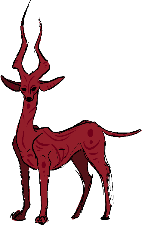 {vatroslava} {the Demon} - Reindeer Clipart (550x750), Png Download