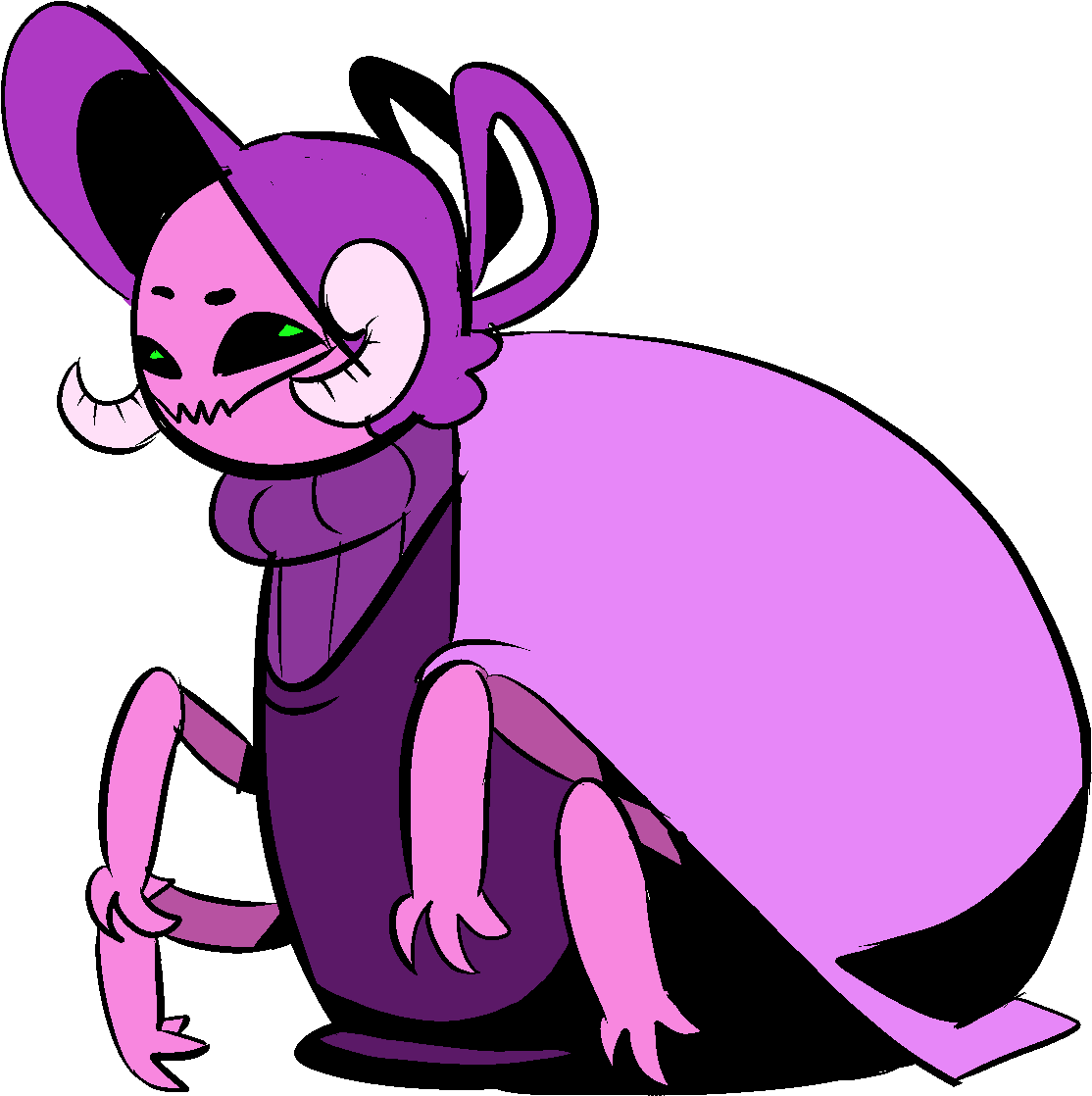 She's An Old Bug Like Demon Lady - Cartoon Clipart (1160x1200), Png Download