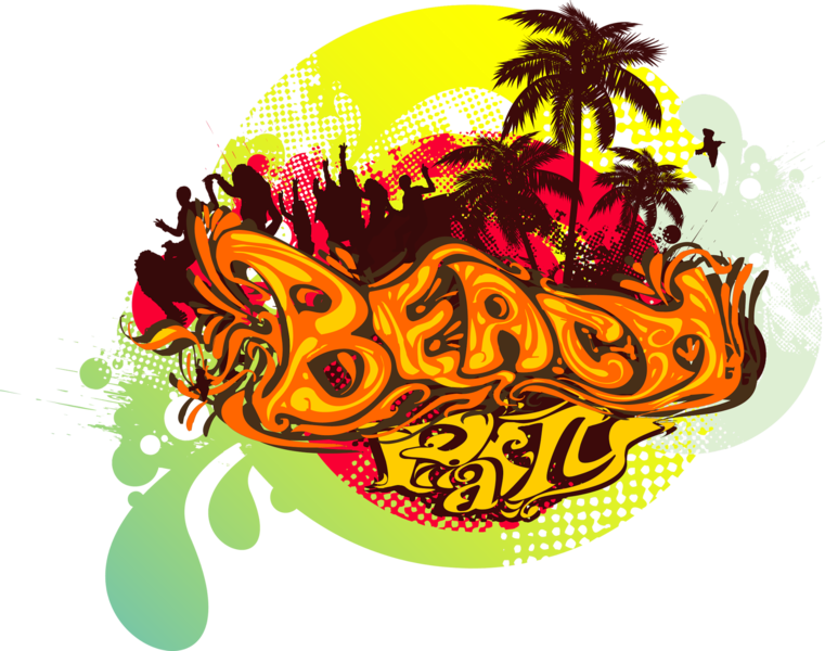 Beach Party - Transparent Beach Party Logo Clipart (761x600), Png Download