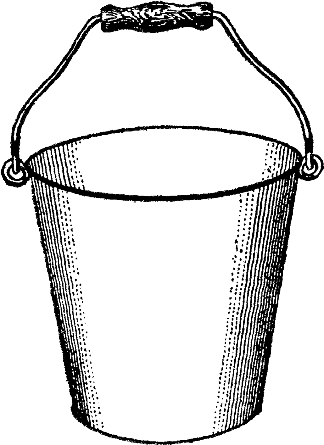 Free Printable Digital Transfer Of Gardening Clip Art - Water Bucket Clipart Black And White - Png Download (1216x1600), Png Download