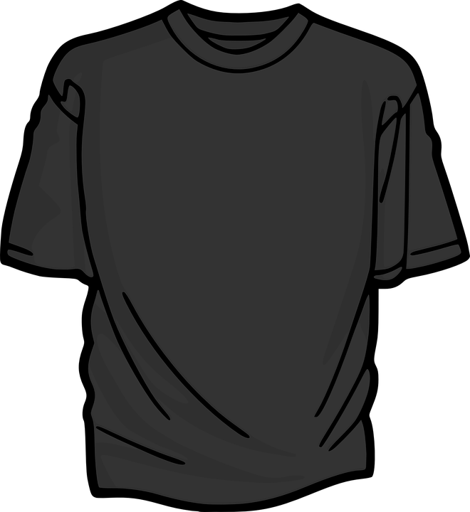 T-shirt Shirt Clothing Grey Gray Black - T Shirt Clip Art - Png Download (660x720), Png Download
