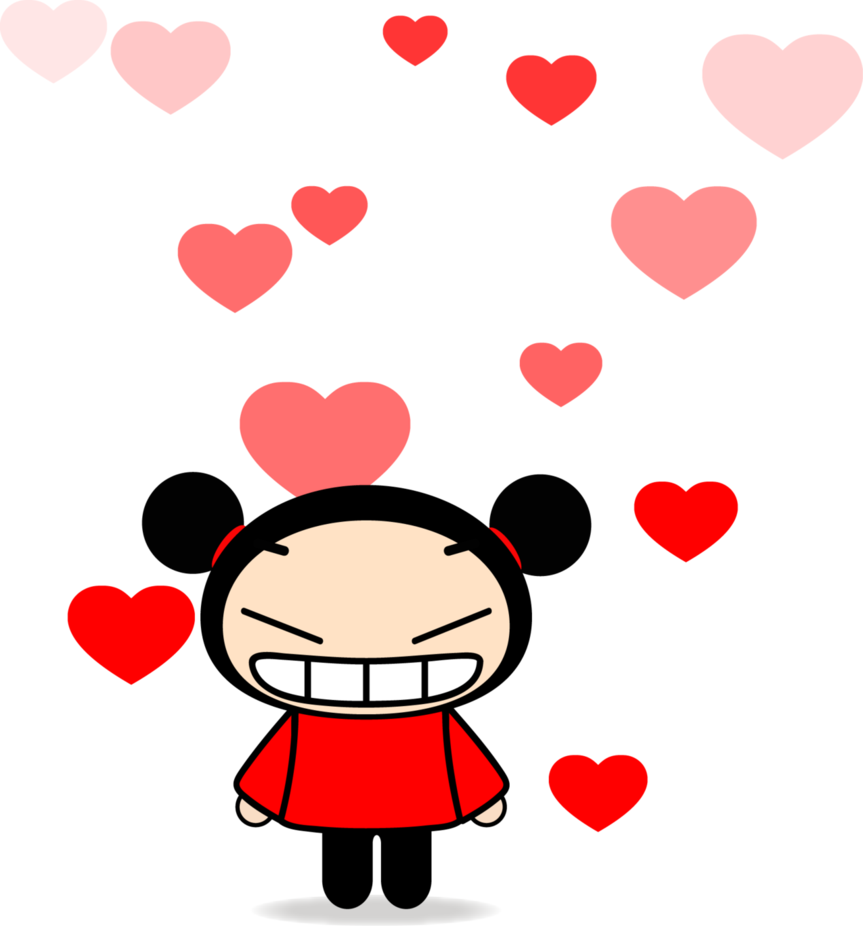 Pucca Corazones Enamorada Imagenes - Imagenes De Pucca Png Clipart (863x926), Png Download