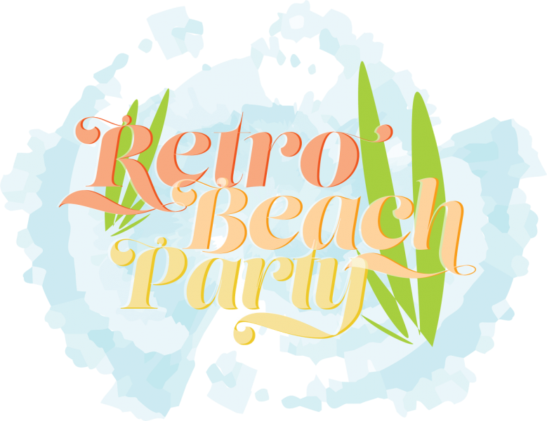 Retro Beach Party - Graphic Design Clipart (779x600), Png Download