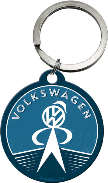 Nostalgic Art Metal Keyring Volkswagen Retro Logo - Brelok Do Kluczy Vw Clipart (600x600), Png Download