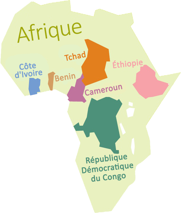 Mapa África Con Países Png Sin Verde Francés - Poster Clipart (683x783), Png Download