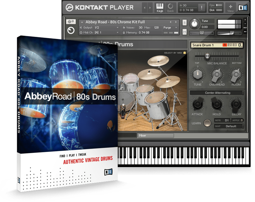 Native Instruments Release Abbey Road 80s Drums - Abbey Road Modern Drummer Library Clipart (875x694), Png Download