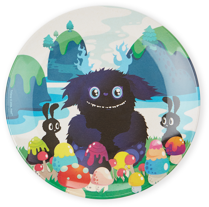 Fred Bamboo Plate - Cartoon Clipart (700x1000), Png Download