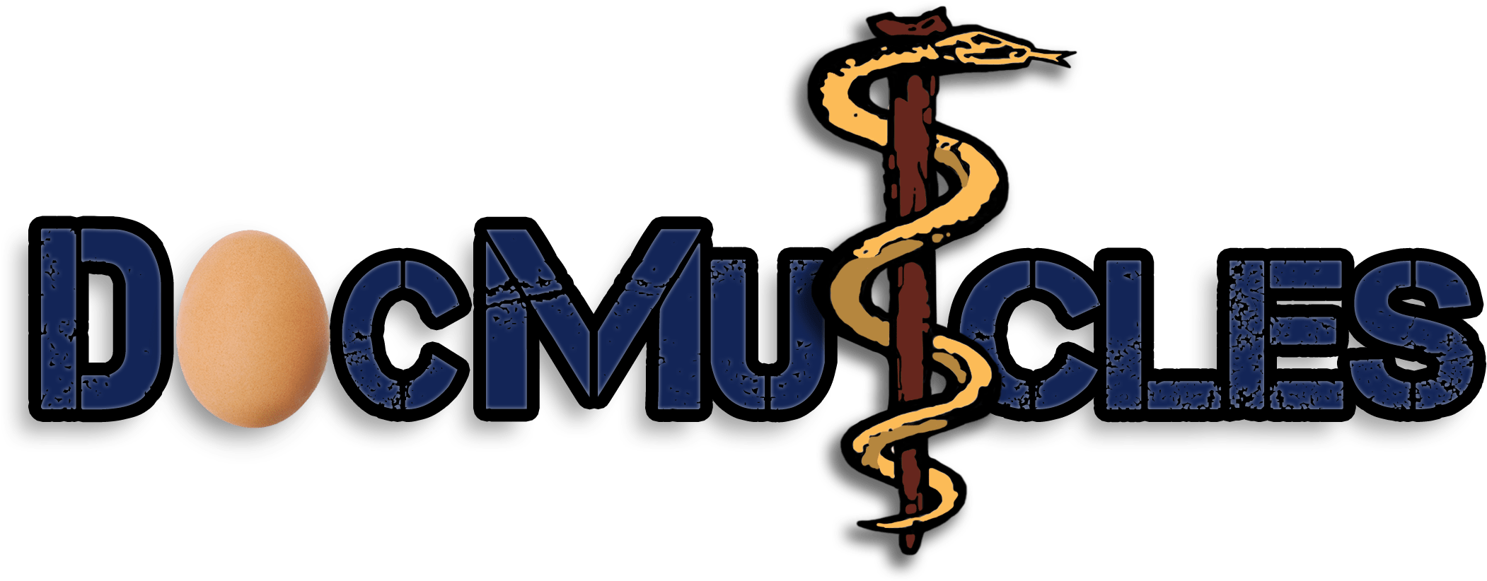 Docmuscles Logo Brown Egg - Serpent Clipart (2250x900), Png Download