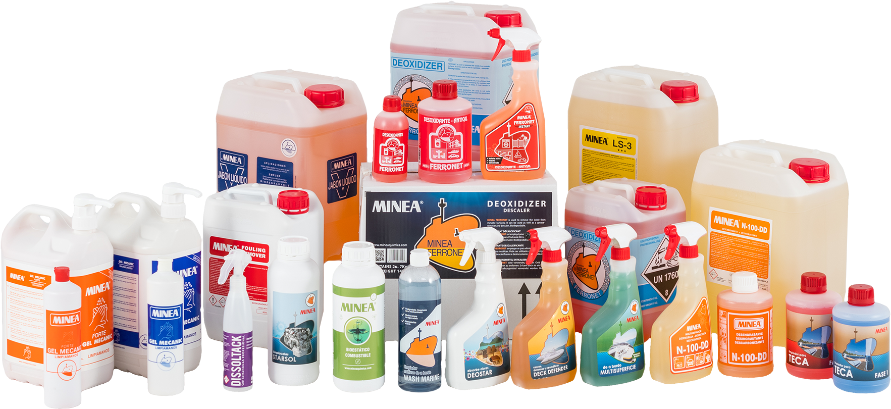 Gama De Productos Minea - Plastic Bottle Clipart (2000x976), Png Download