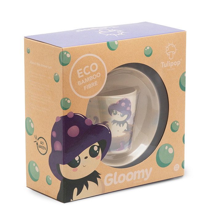 Gloomy Bamboo Dinner Set - Cartoon Clipart (700x1000), Png Download