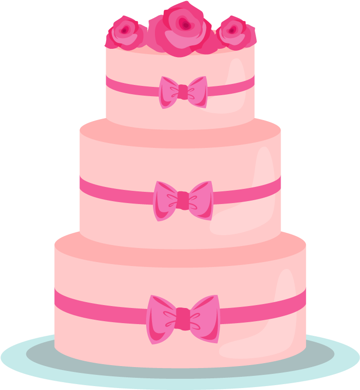 Wedding Cake Layer Cake Cupcake Birthday Cake - Cake Vector Png Hd Clipart (739x799), Png Download