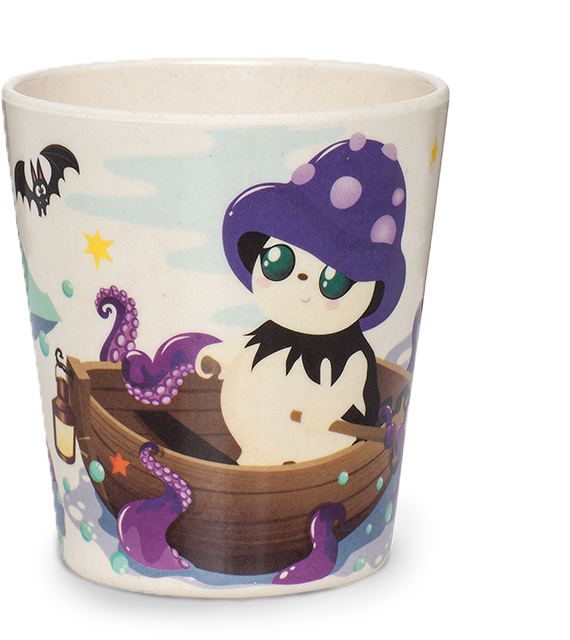 Gloomy Bamboo Cup - Cartoon Clipart (700x1000), Png Download