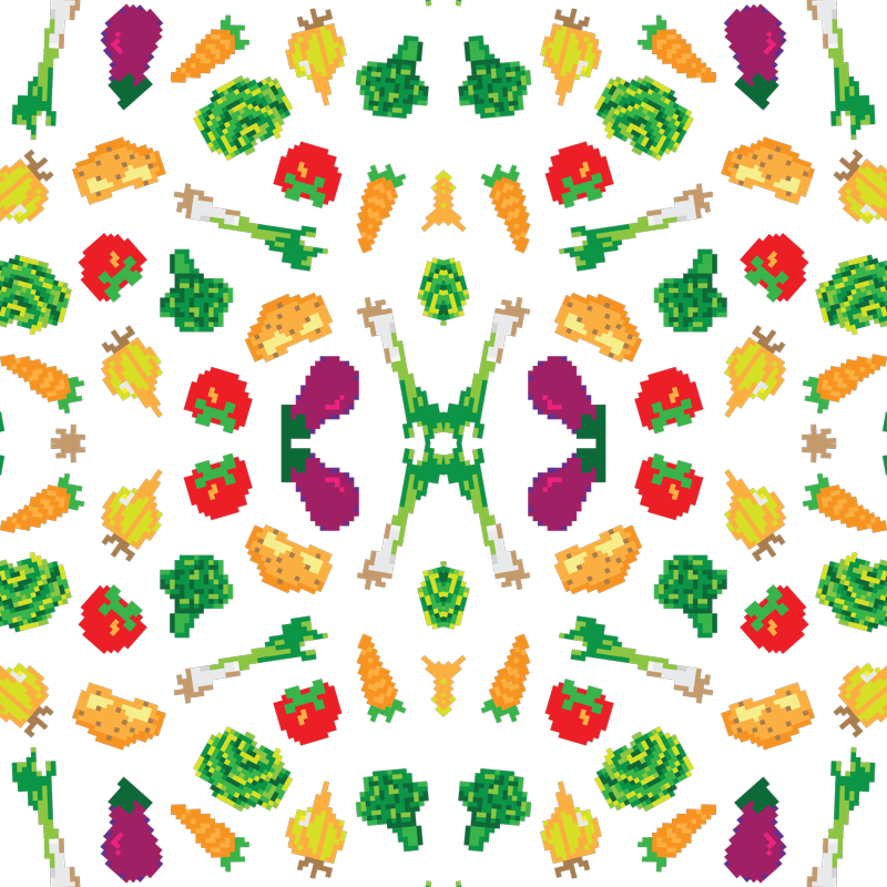 Pixel Vegetables Clipart (800x800), Png Download