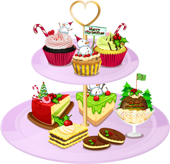 Gateaux,tubes,noel Christmas Clipart, Baked Goods, - Desserts I Clip Art - Png Download (600x582), Png Download
