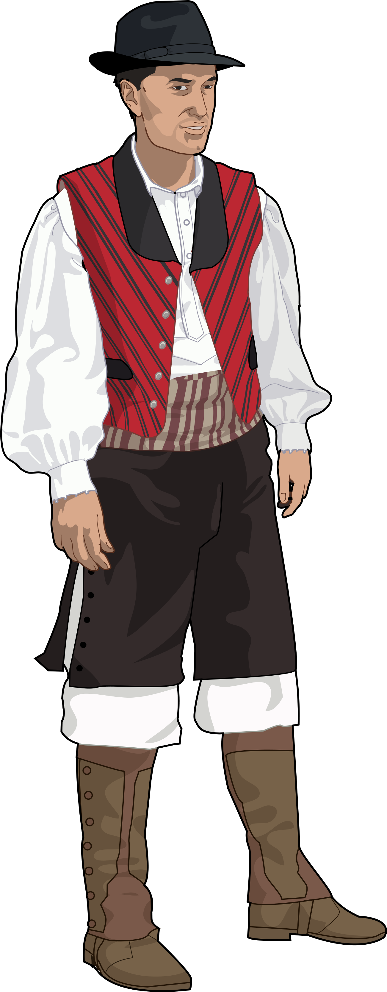 Traje Típico De Tenerife Hombre - Costume Hat Clipart (2480x3508), Png Download