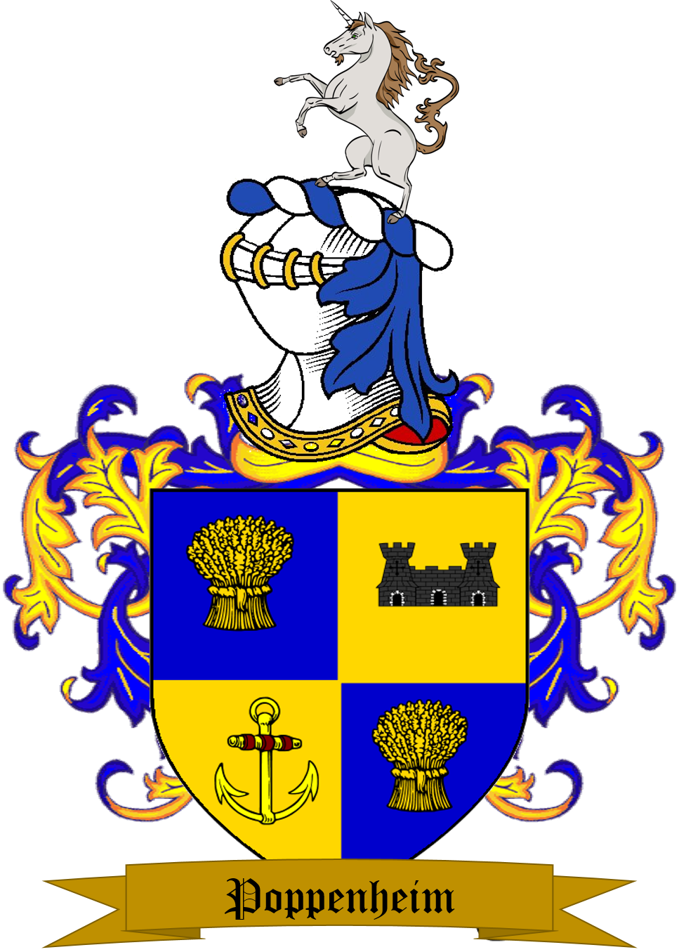 Here Is The Treatment That A Medieval Poppenheim Receives, - Medieval Manor Crest Clipart (967x1355), Png Download