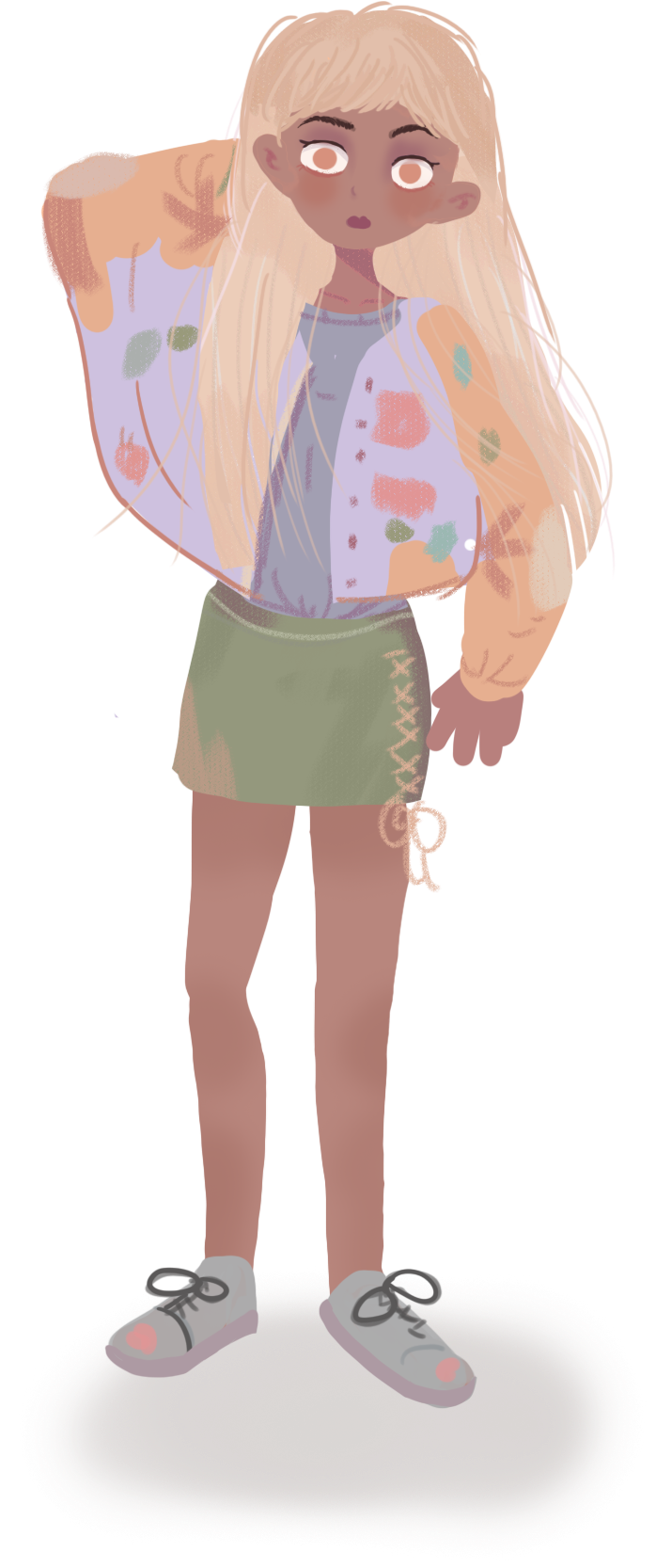 Negro Biblioteca Hip Hop Niña Png Y Psd - Cartoon Clipart (2000x2000), Png Download