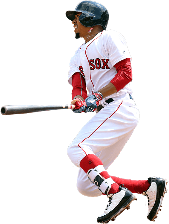 Baseball Batter Hitting Ball - Mookie Betts No Background Clipart (750x750), Png Download